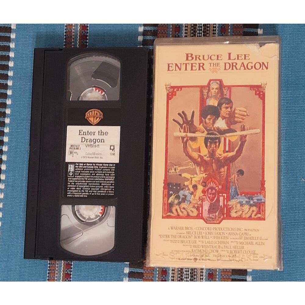 Bruce Lee Enter The Dragon (VHS, 1993) Martial Arts Action Pre-owned Untested - Picture 3 of 4